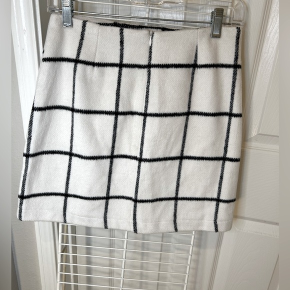 Lulus Mini Skirt White Checkered Plaid - Picture 4 of 4